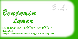 benjamin lamer business card